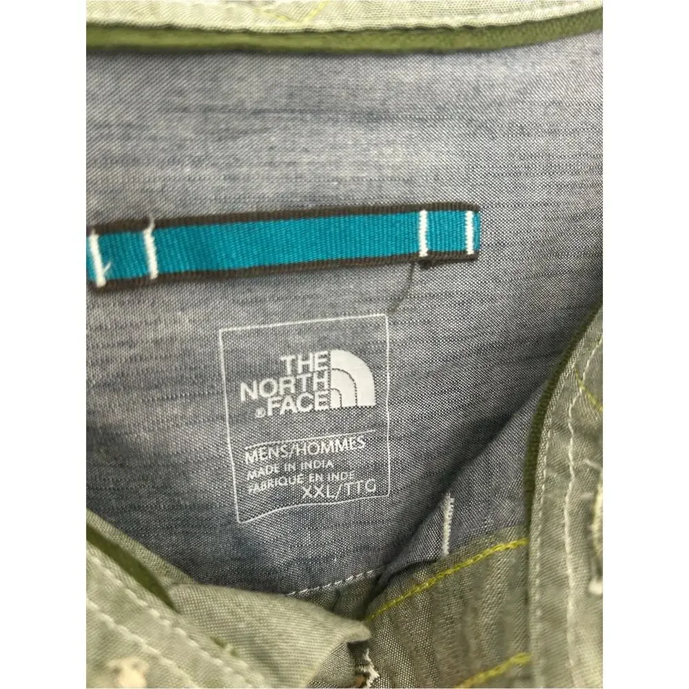 The North Face Men’s Lightweight Heathered Green Button-Up Shirt Size XXL